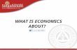 WHAT IS ECONOMICS ABOUT?