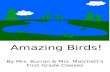 Amazing Birds! By Mrs. Burran & Mrs. Matchett's First Grade Classes