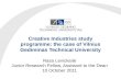 Creative Industries study  programme : the case of Vilnius  Gediminas  Technical University