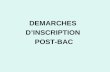 DEMARCHES  D’INSCRIPTION  POST-BAC