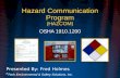 Hazard Communication Program (HAZCOM)