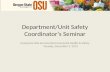 Department/Unit Safety Coordinator’s Seminar