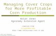 Managing Cover Crops for More Profitable Corn Production