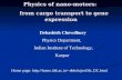 Physics of nano-motors:  from cargo transport to gene expression