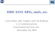 HDF-EOS APIs, tools, etc.
