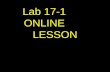 Lab 17-1        ONLINE        LESSON