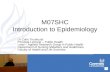 M07SHC Introduction to Epidemiology