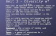 Unit 2 – Diversity of Life