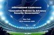 International Conference  “Innovative Policies to Advance Security Governance”