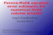 Perona-Malik equation error estimates for numerical finite volume scheme