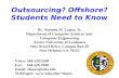 Outsourcing? Offshore? Students Need to Know