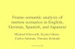 Frame-semantic analysis of motion scenarios in English, German, Spanish, and Japanese