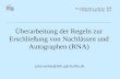 Überarbeitung der Regeln zur Erschließung von Nachlässen und Autographen (RNA)