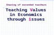 Teaching  V alues  in Economics  through  i ssues