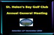 St. Helen’s Bay Golf Club Annual General Meeting