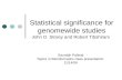 Statistical significance for genomewide studies