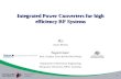Integrated Power Converters for high efficiency RF Systems