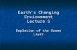 Earth’s Changing Environment Lecture 5