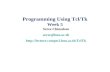 Programming Using Tcl/Tk Week 5