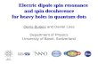 Electric dipole spin resonance  and spin decoherence for heavy holes in quantum dots