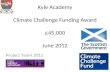 Kyle Academy Climate Challenge Funding Award £45,000 June 2012