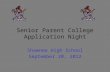 Senior Parent College Application Night