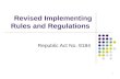 Revised Implementing Rules and Regulations