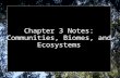 Chapter 3 Notes: Communities, Biomes, and Ecosystems