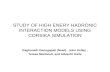 STUDY OF HIGH ENERY HADRONIC INTERACTION MODELS USING CORSIKA SIMULATION