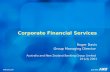 Corporate Financial Services