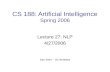CS 188: Artificial Intelligence Spring 2006