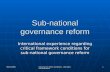 Sub-national governance reform