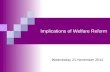 Implications of Welfare Reform