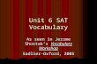 Unit 6 SAT Vocabulary