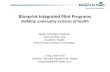 Blueprint Integrated Pilot Programs Building community systems of health