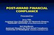 POST-AWARD FINANCIAL COMPLIANCE
