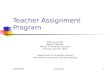 Teacher Assignment Program