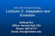 BIOL 4120: Principles of Ecology  Lecture 2:  Adaptation and Evolution