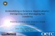 Embedding e-Science Applications: Designing and Managing for Usability