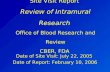 Site Visit Report  Review of Intramural Research Office of Blood Research and Review CBER, FDA