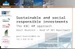 Sustainable and social responsible investments