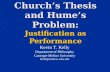 Church’s Thesis and Hume’s Problem: Justification as Performance