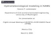 Hydrometeorological modeling in NAMS