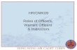 HR/OMK09 Roles of Officers,  Warrant Officers  & Instructors