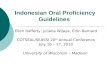 Indonesian Oral Proficiency Guidelines