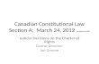 Canadian Constitutional Law Section A;  March 24, 2012  (supplemental)
