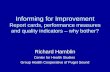 Informing for Improvement Report cards, performance measures and quality indicators – why bother?