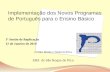 Implementação dos Novos Programas de Português para o Ensino Básico