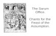 The Sarum Office. Chants for the  Feast of the Assumption.