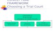 CONCEPTUAL FRAMEWORK   Choosing a Trial Court
